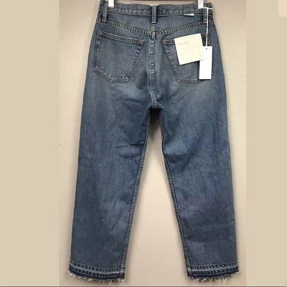 Boyish Quincy High Waist Straight Crop Split Jeans - Picture 4 of 7